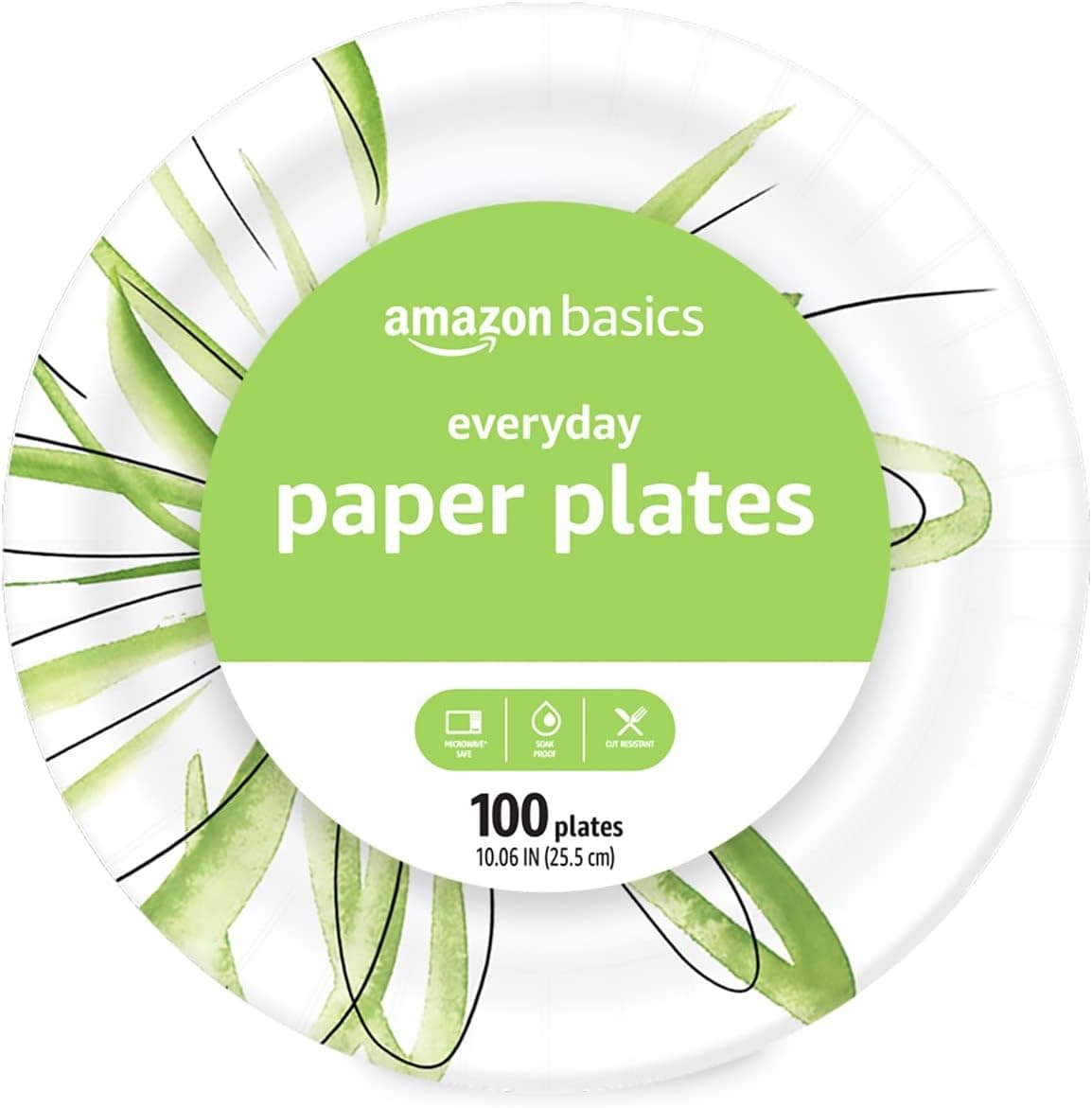 Amazon Basics Ultra Paper Plates, 10 Inch, 44 Count